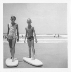 Steve Shauna surfing Gold Coast 1960s