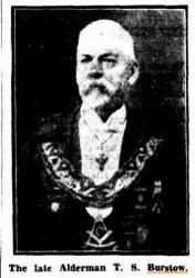 1928 Obituary Thomas Stephen Burstow in Masonic regalia