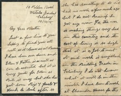 Letter from Robert and Elizabeth White, 1915