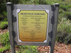 Hightville cemetery close up 2011