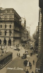 George Street Sydney postcard dated 29 Dec 1941