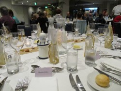 Conference dinner setting Rydges Port Macquarie Sep 2015