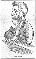 John Finn sketch from a trial record in 1903