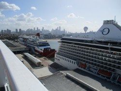 Docked in Melbourne with the Spirit of Tasmania and another cruise ship alongside