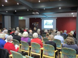 Seonaid Lewis welcoming attendees to Auckland Library