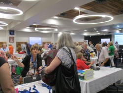 Display tables were busy during breaks